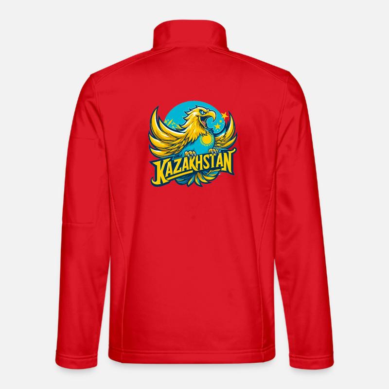 Kazakhstan Eagle Sun Flag Flag Gift Unisex Softshell Jacket