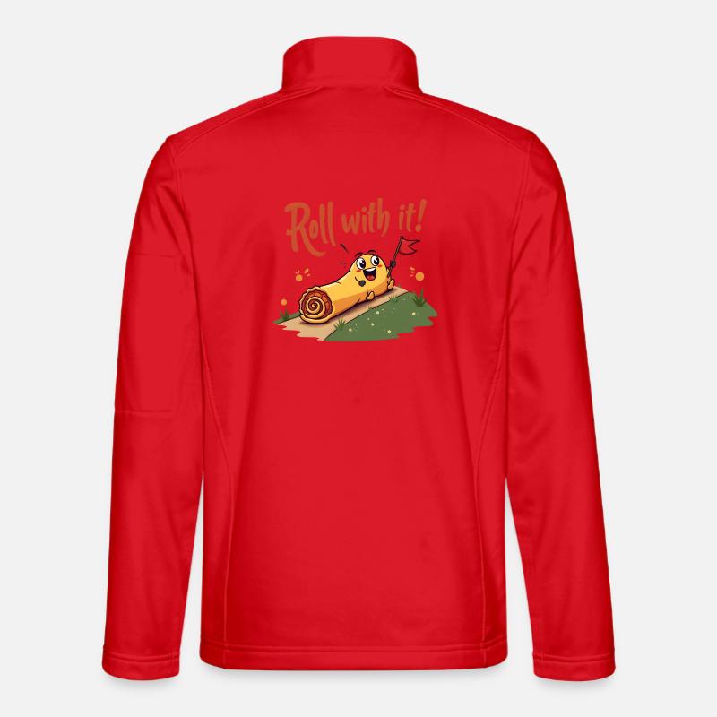 Roulez avec avec des nems - Veste en tissu softshell Unisexe - rouge