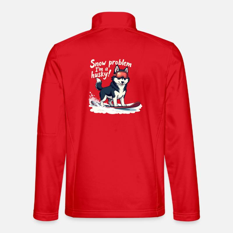 No problem, I'm a husky! - Unisex Softshell Jacket - red