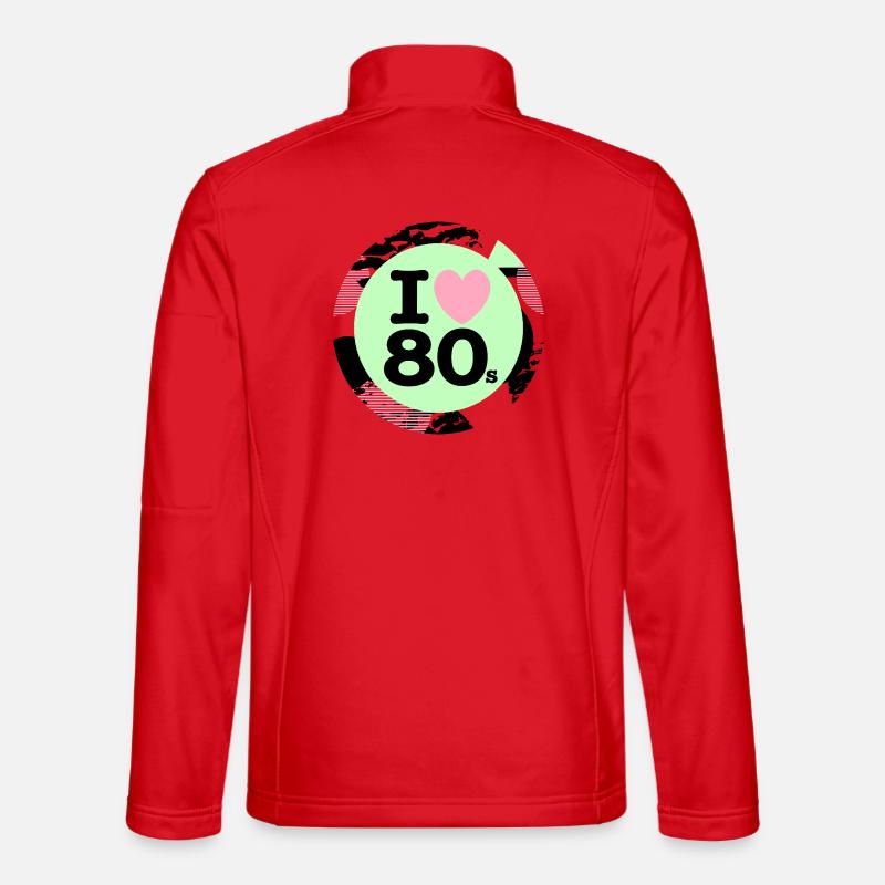 I ♥ 80s – Neon Retro Vibes - Unisex Softshell Jacket - red