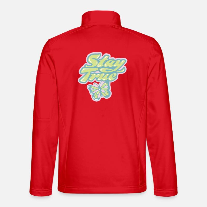 Stay True – Soft Pastel Retro - Unisex Softshelljacke - Rot