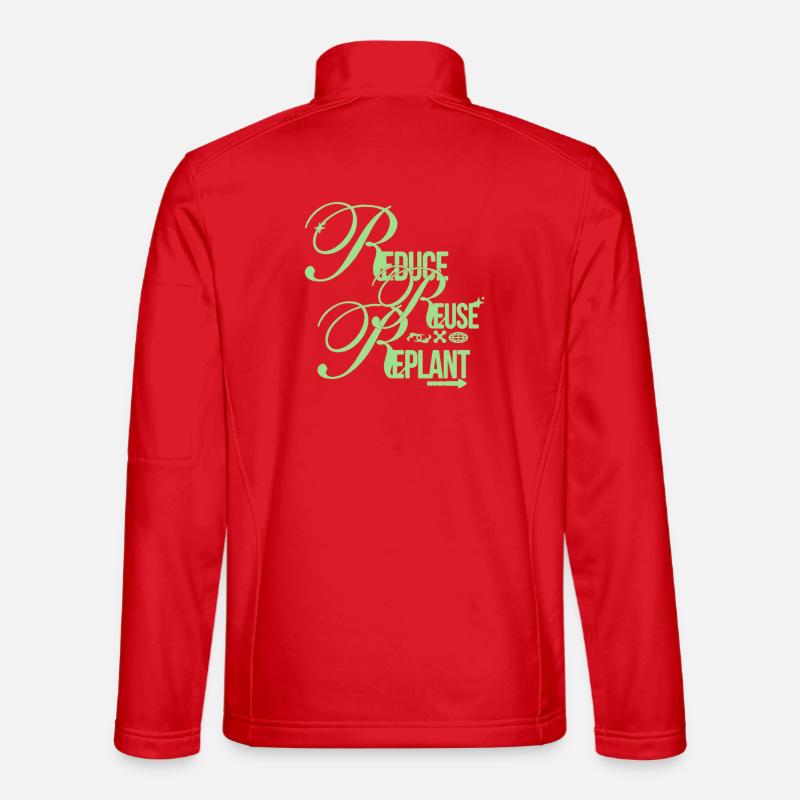 Réduire Réutiliser Replanter Déclaration - Veste en tissu softshell Unisexe - rouge