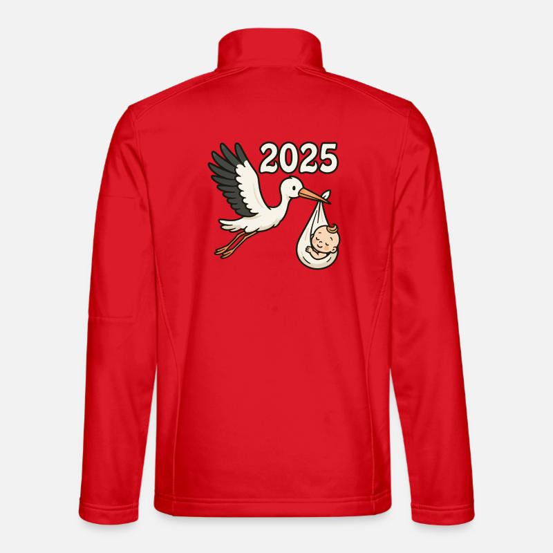Stork with foundling in its beak 2025 Unisex Softshell Jacket
