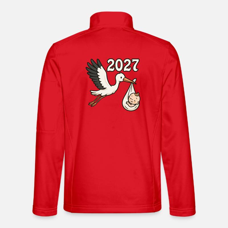 Stork with foundling in its beak 2027 Unisex Softshell Jacket