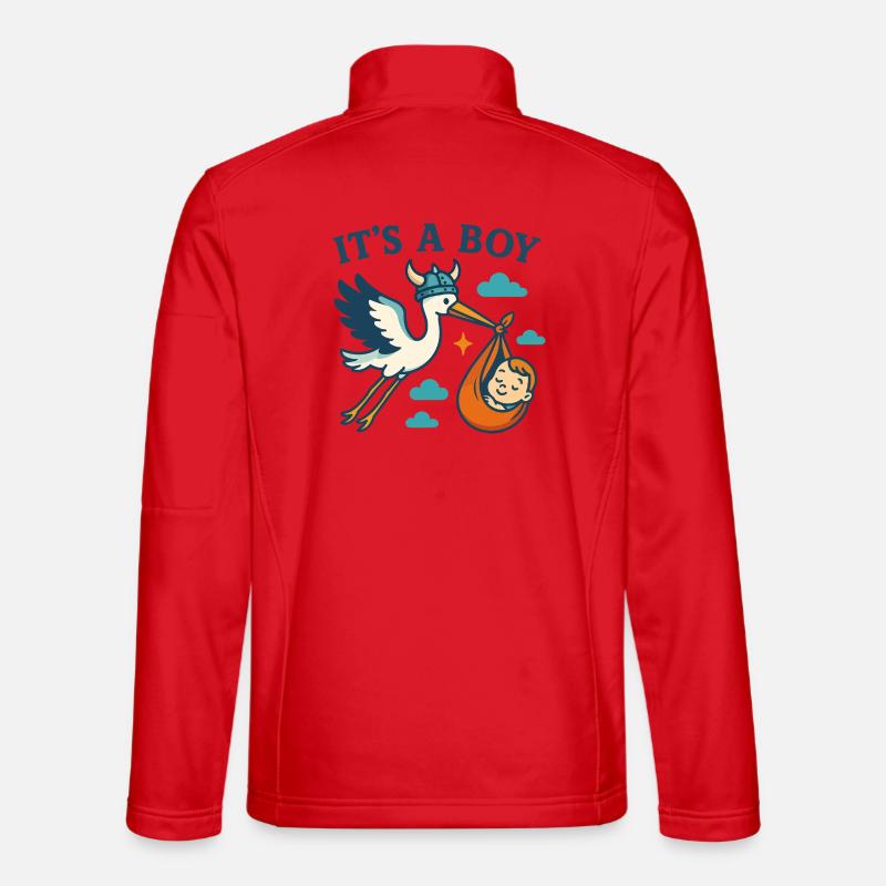 Viking Boy Arrival - Unisex Softshell Jacket - red