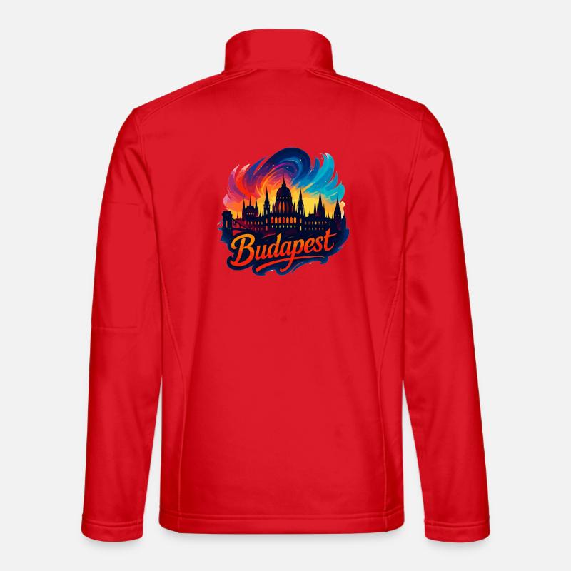 Budapest Capitale Hongrie Silhouette Cadeau Veste en tissu softshell Unisexe