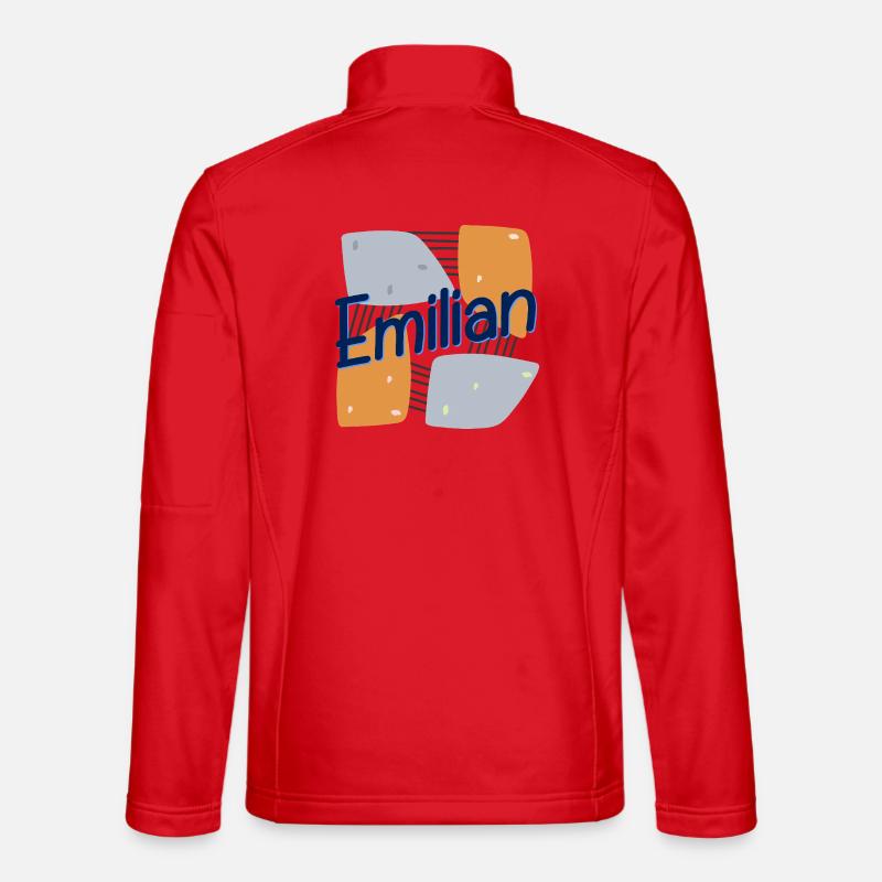 BOY'S NAME BABYNAME NAME EMILIAN - Unisex Softshell Jacket - red