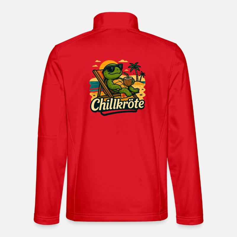 Chill toad - just take it slow - Unisex Softshell Jacket - red