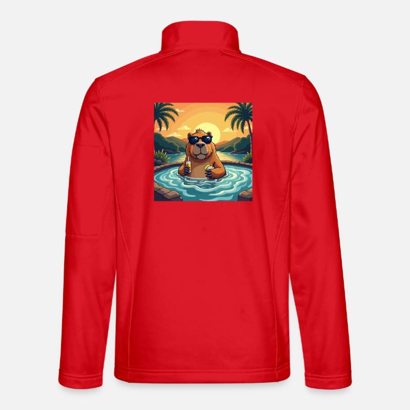 Chillbara Vibes - Capybara im Chillmodus Unisex Softshelljacke