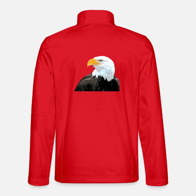 Pygargue à tête blanche oiseau déclaration Cool Animals Veste en tissu softshell Unisexe