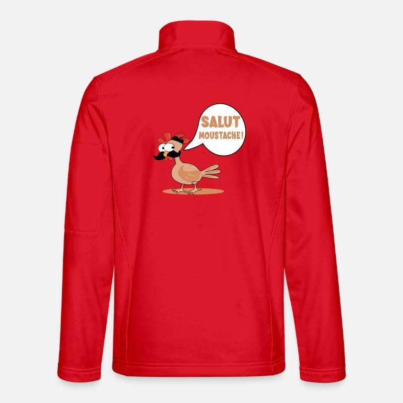 HÜHNER HÜHNER HI SCHNURRBART Unisex Softshelljacke