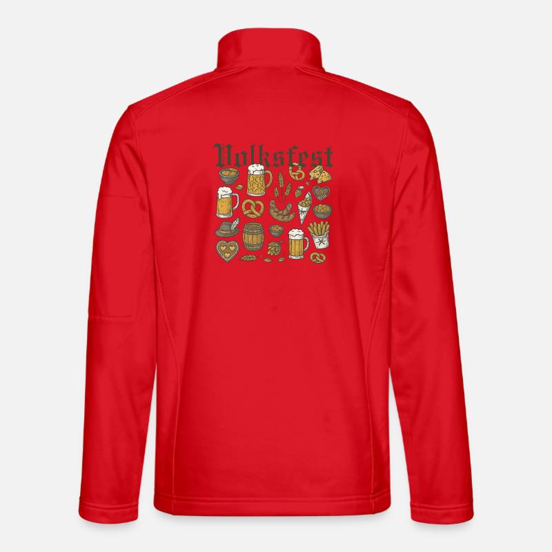 Volksfest Bier und Schmankerl Design - Unisex Softshelljacke - Rot