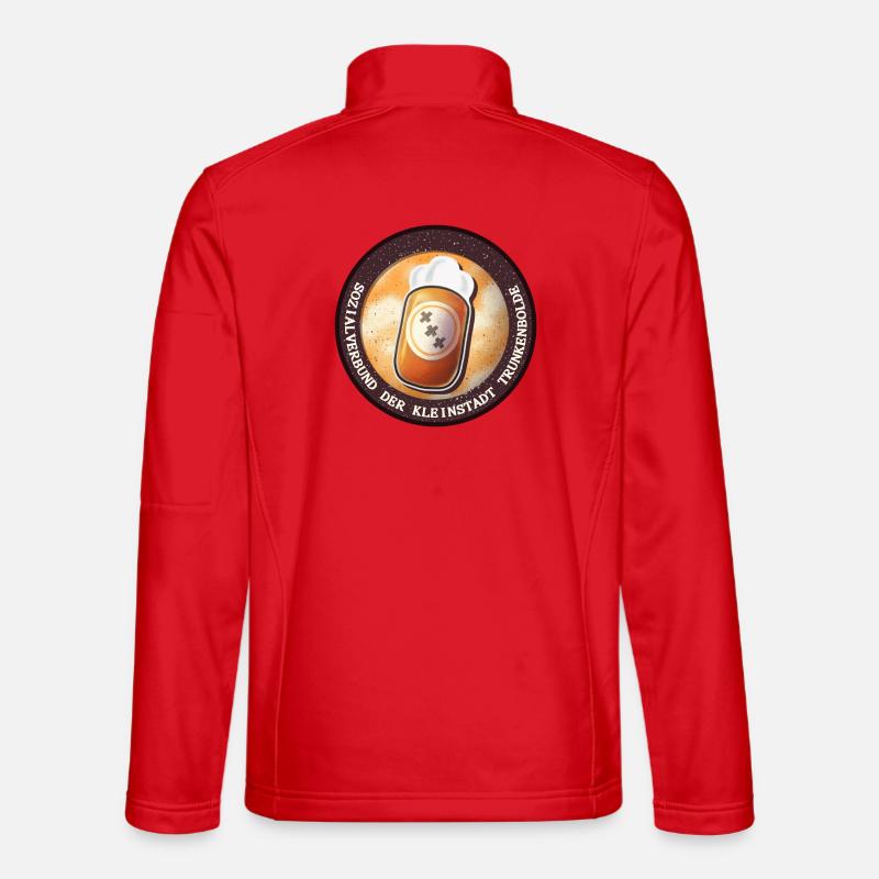 Bier-Symbol mit Spaßmotiv - Unisex Softshelljacke - Rot