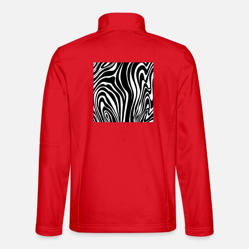 Zebrastreifen Raute - Unisex Softshelljacke - Rot