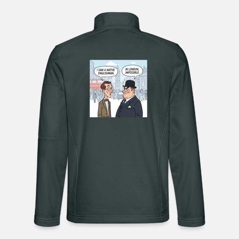 Illustration d’un Anglais natif de Londres Veste en tissu softshell Unisexe