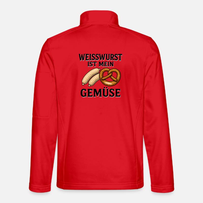 Weißwurst ist mein Gemüse - Unisex Softshelljacke - Rot
