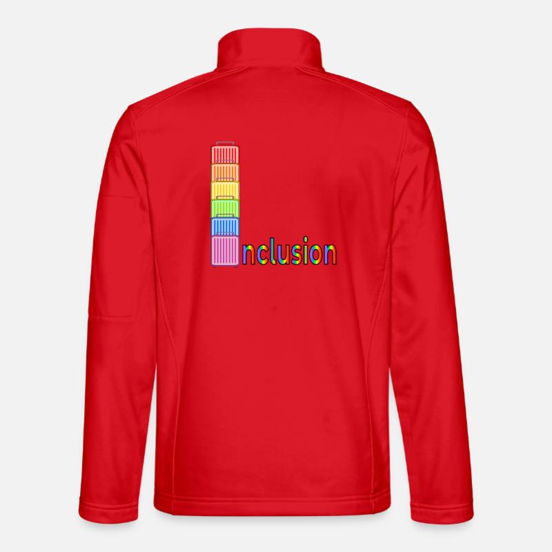 INCLUSION PRIDE RAINBOW SUITCASE - Unisex Softshell Jacket - red
