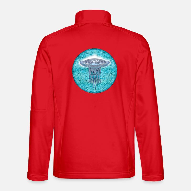 Illustration de méduses sous-marines Veste en tissu softshell Unisexe