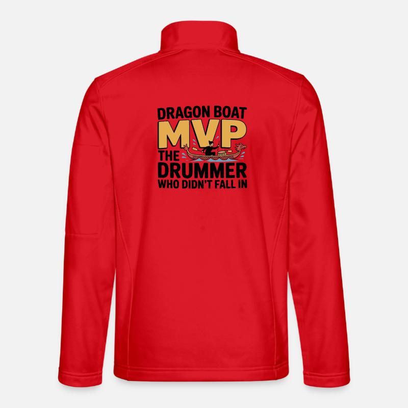 Dragon Boat   - Unisex Softshell Jacket - red
