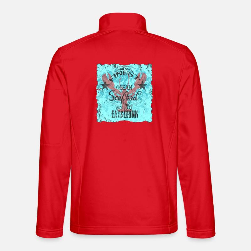 Oceanic Seafood Design - Unisex Softshell Jacket - red
