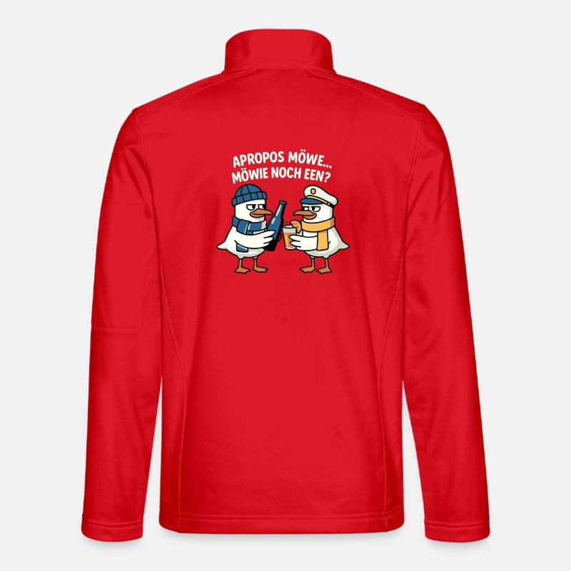 Möwe Motiv - Unisex Softshelljacke - Rot