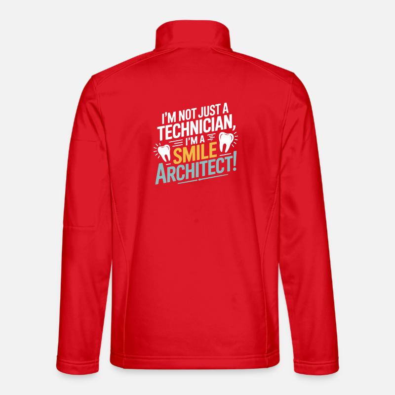 Dental Lab Technician Single Crown  - Unisex Softshell Jacket - red