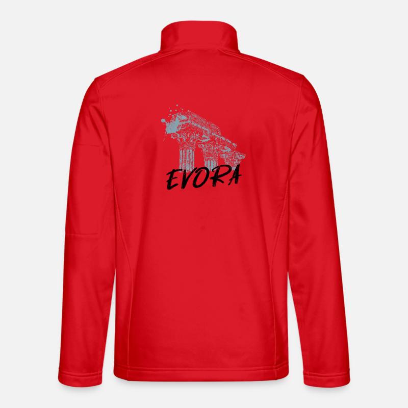 Illustration monochrome du temple romain d’Évora Veste en tissu softshell Unisexe