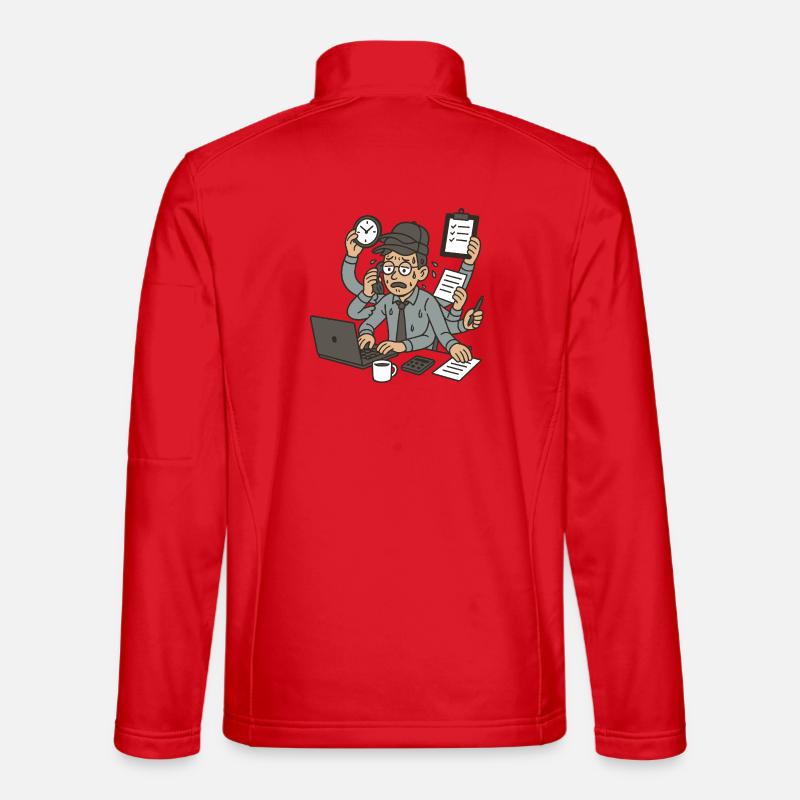 Der Arbeiter mit dem Vielhut - Unisex Softshelljacke - Rot