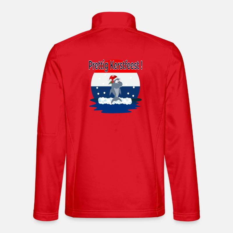 Frohe Weihnachten Haie - Unisex Softshelljacke - Rot