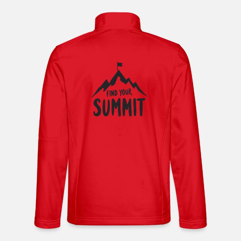 Finde Deinen Gipfel - Unisex Softshelljacke - Rot
