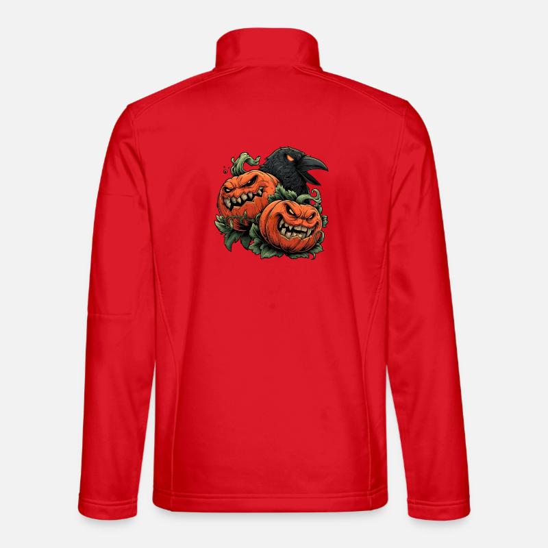 Pumpkin Duo and Crow Night Unisex Softshell Jacket