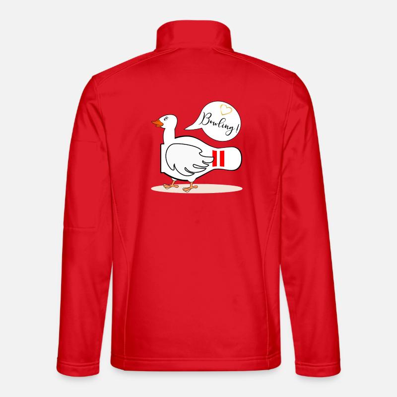 BOWLING FUNNY GOOSE - Unisex Softshell Jacket - red