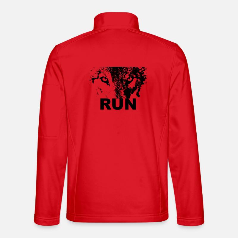 Wolf Run - Unisex Softshell Jacket - red