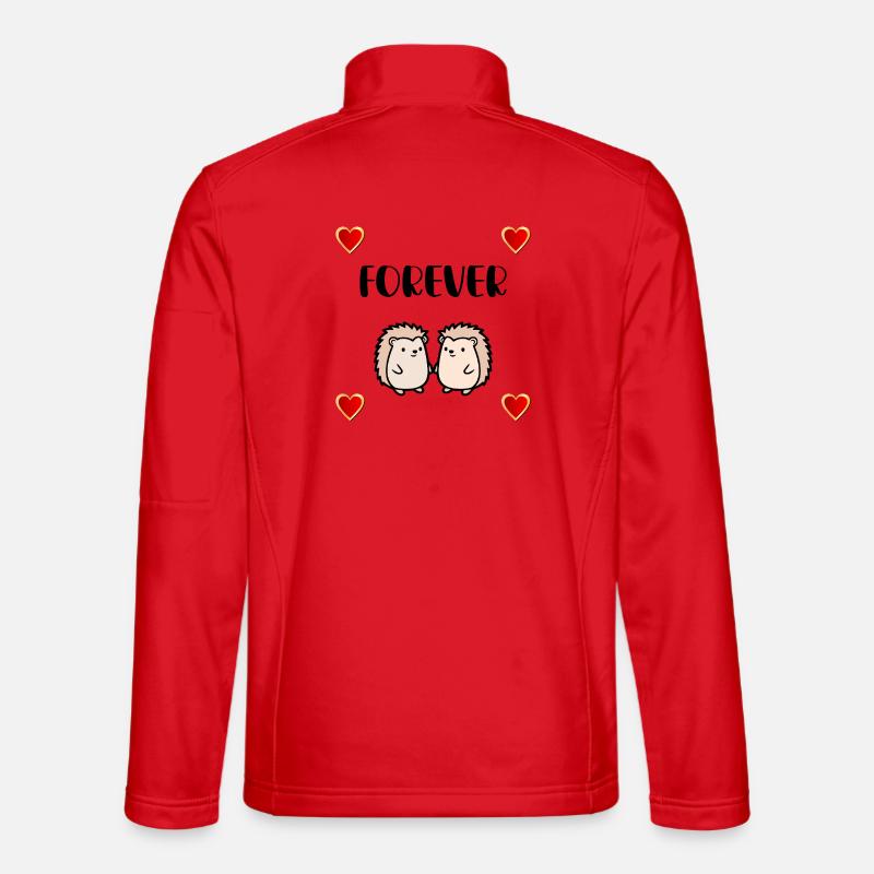 Hérisson Amour pour toujours Veste en tissu softshell Unisexe