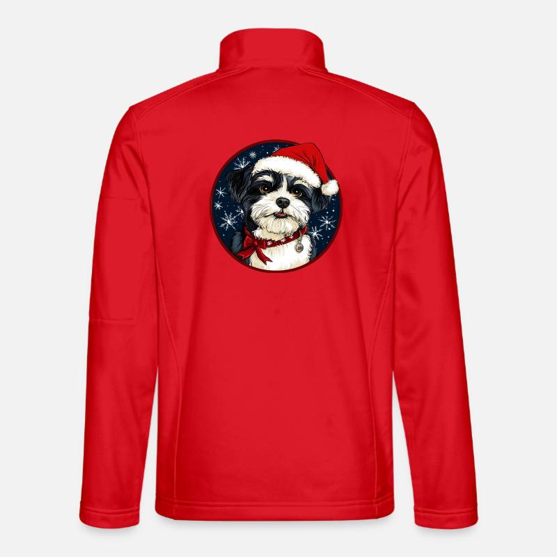 Hund Weihnachtsmann - Unisex Softshelljacke - Rot