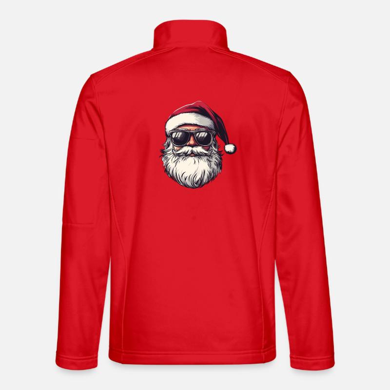 Weihnachtsmann mit Sonnenbrille - Unisex Softshelljacke - Rot