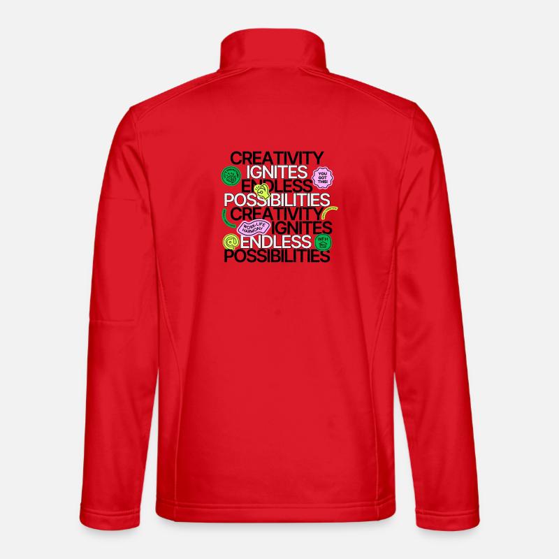 Creativity Ignites Endless Possibilities - Unisex Softshell Jacket - red