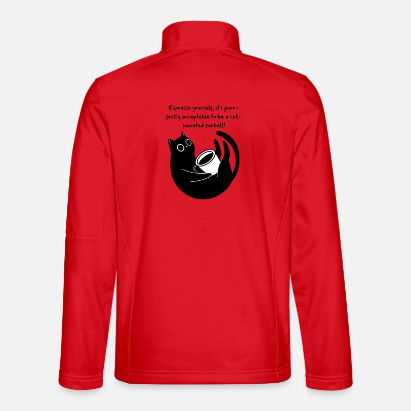 Espresso Yourself, It's Purry Acceptable - Unisex Softshelljacke - Rot