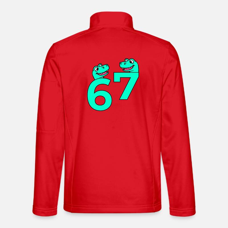 Chiffres Sept Six 67 Animaux Veste en tissu softshell Unisexe