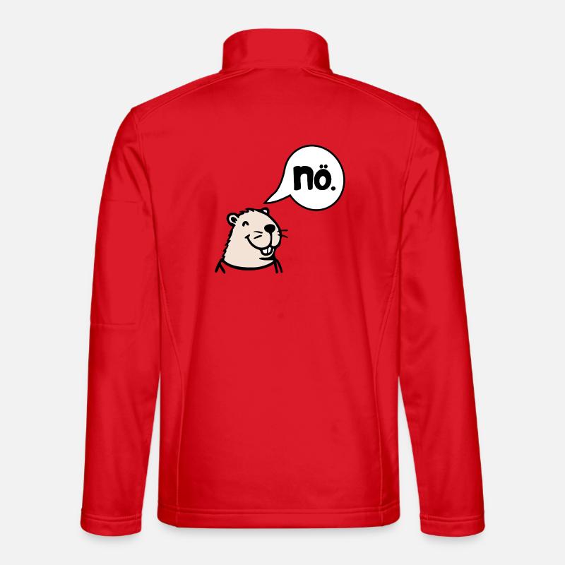 Capybara Cancellation Nope No - Unisex Softshell Jacket - red
