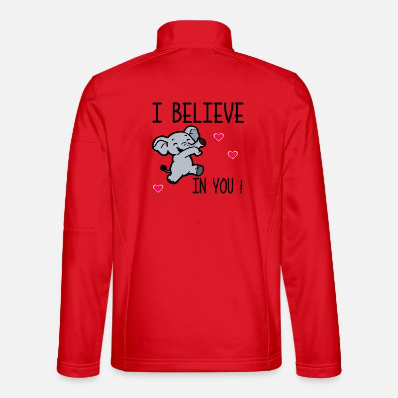 Motivation – Ich glaube an dich - Unisex Softshelljacke - Rot