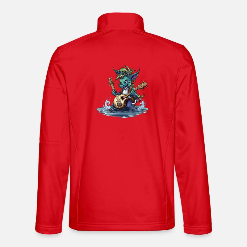 Wasserdrache Gitarrist - Unisex Softshelljacke - Rot