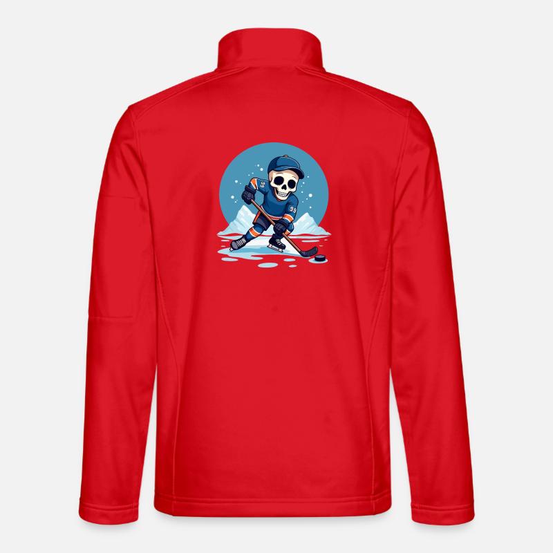 Skelett Eishockeyspieler Nummer 99 Wintersport - Unisex Softshell Jacket - red