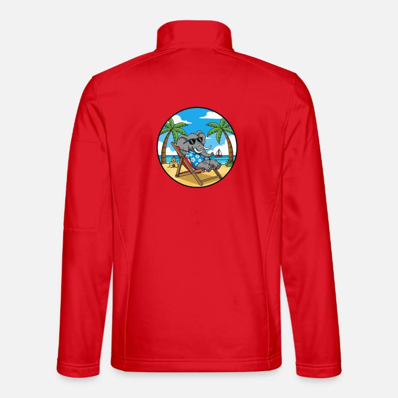 Coole Elefantenstrandferien-Sommervibes Unisex Softshelljacke
