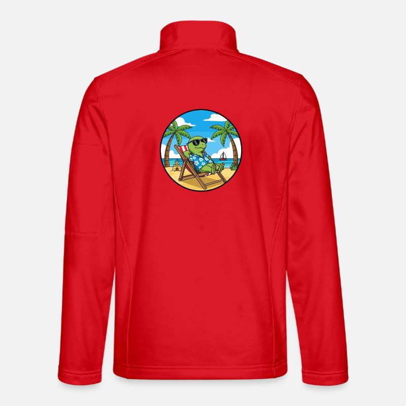 Cool Turtle Beach Vacation Summer Vibes Unisex Softshell Jacket