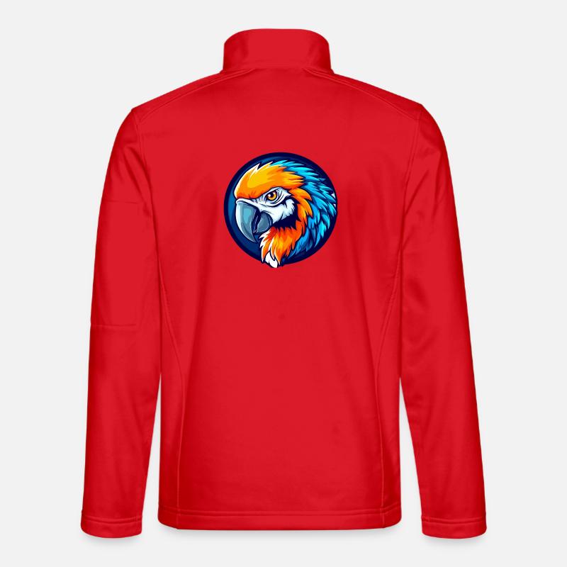 Tropical Parrot Esports Maskottchen-Logo - Unisex Softshelljacke - Rot