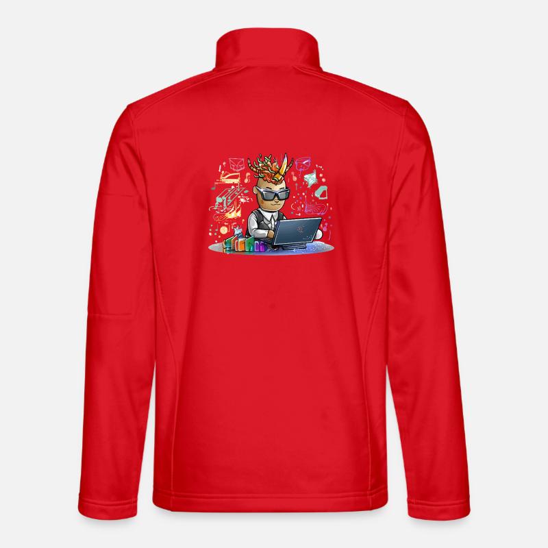 Infernal designer on laptop Unisex Softshell Jacket