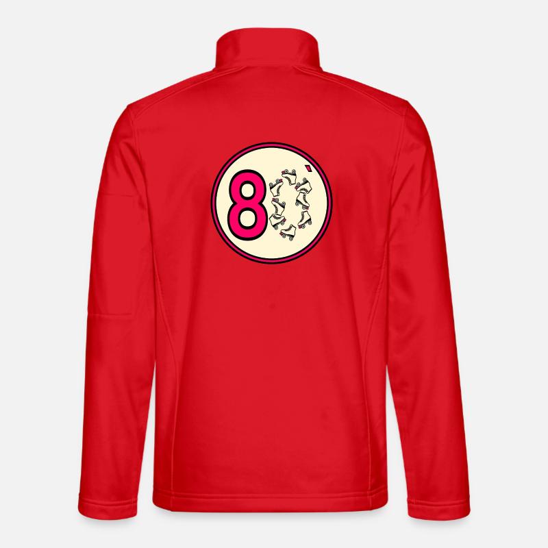 Achtziger 80er Rollschuhe - Unisex Softshelljacke - Rot