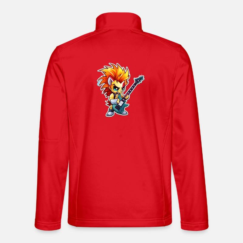 Flame Guitar Fighter - Unisex Softshell Jacket - red