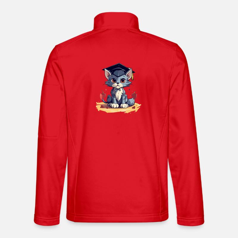 Abschluss Katze mit Graduationskappe Unisex Softshelljacke